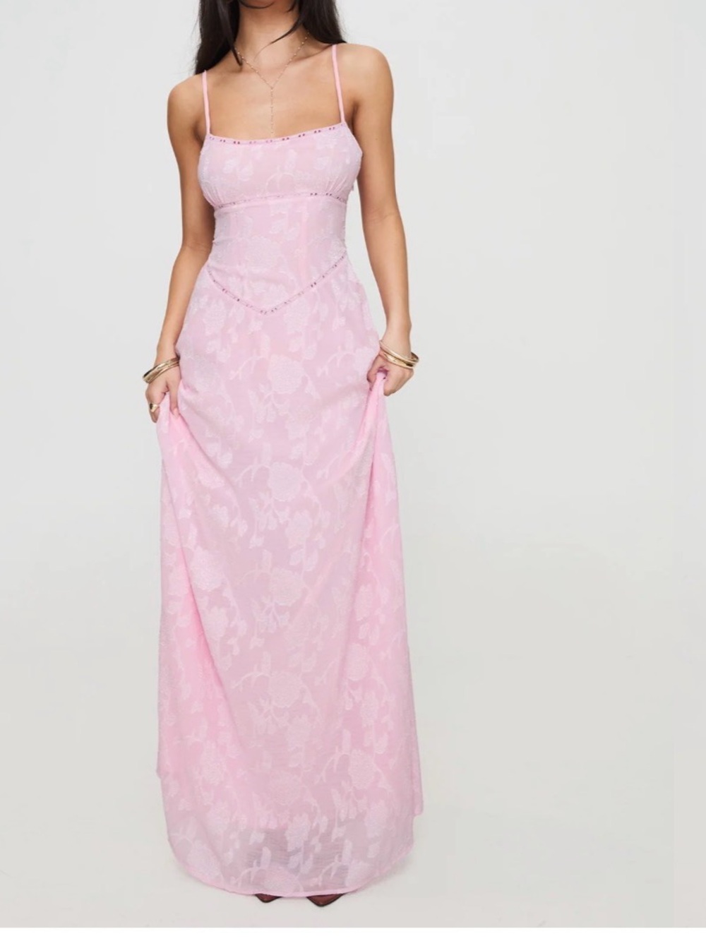 Princess Polly South Of France Maxi Dress Pink Size 10 Retail $99